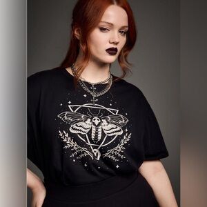 Torrid Nightfall Moth relaxed fit tee size 2X